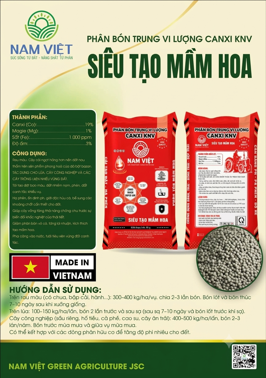 PHÂN BÓN TRUNG VI LƯỢNG CANXI KNV SIÊU TẠO MẦM HOA